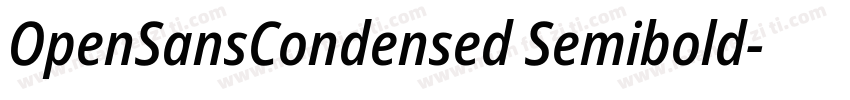 OpenSansCondensed Semibold字体转换